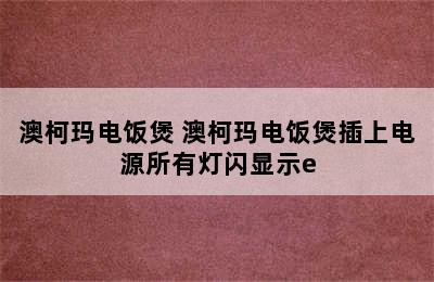 澳柯玛电饭煲 澳柯玛电饭煲插上电源所有灯闪显示e